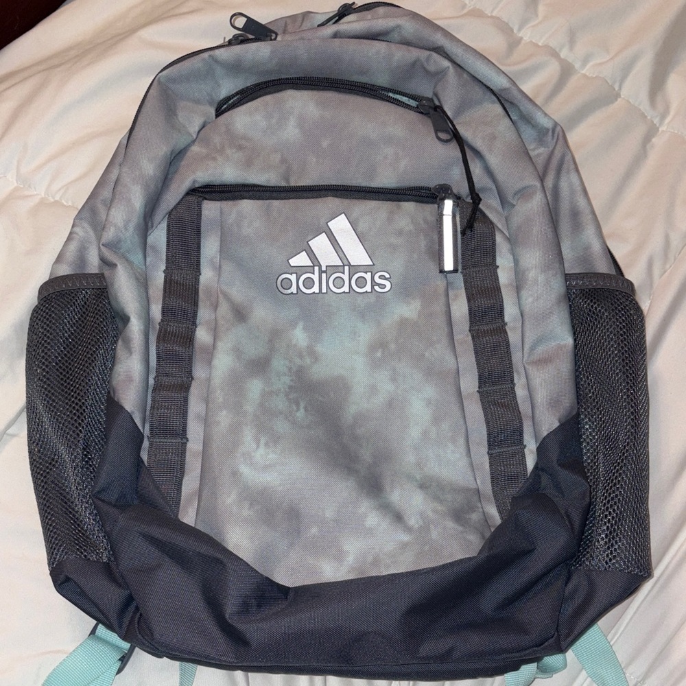 Adidas Cloudy Aqua Gray Backpack. New, no tags